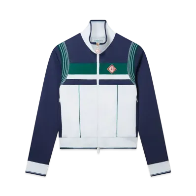Casablanca Ribbed Track Jacket "Navy"