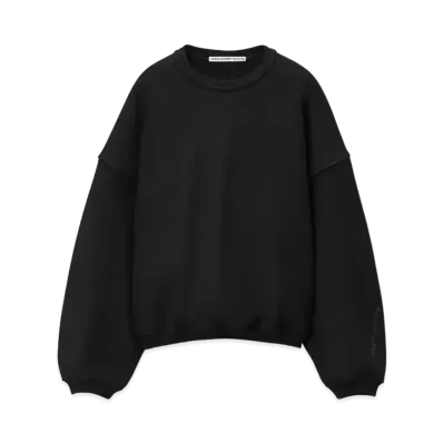 Alexander Wang Logo Embroidery Cotton Oversized Crewneck