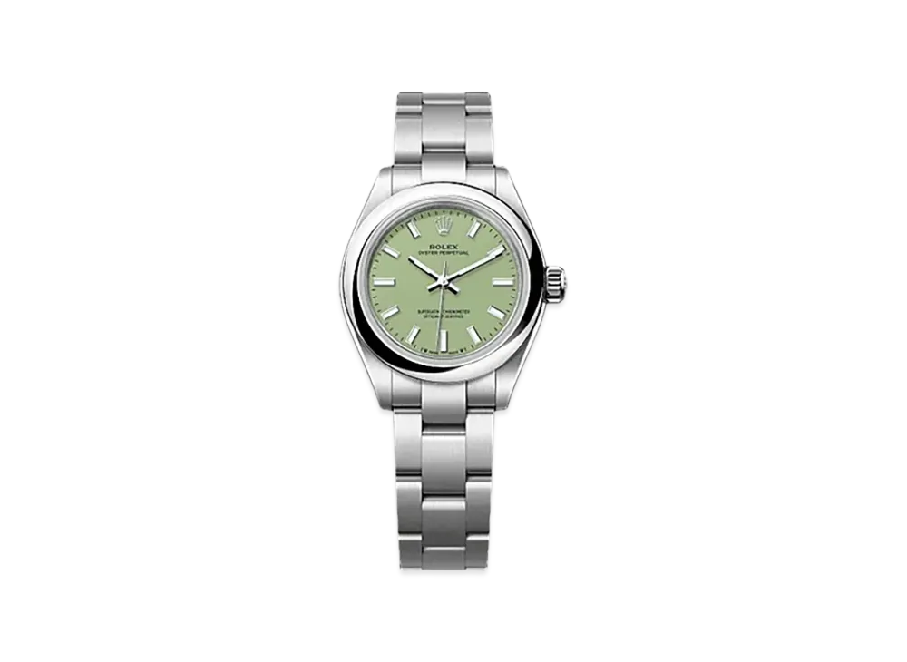 ROLEX Oyster Perpetual 28mm Oystersteel 276200 "Pistachio"