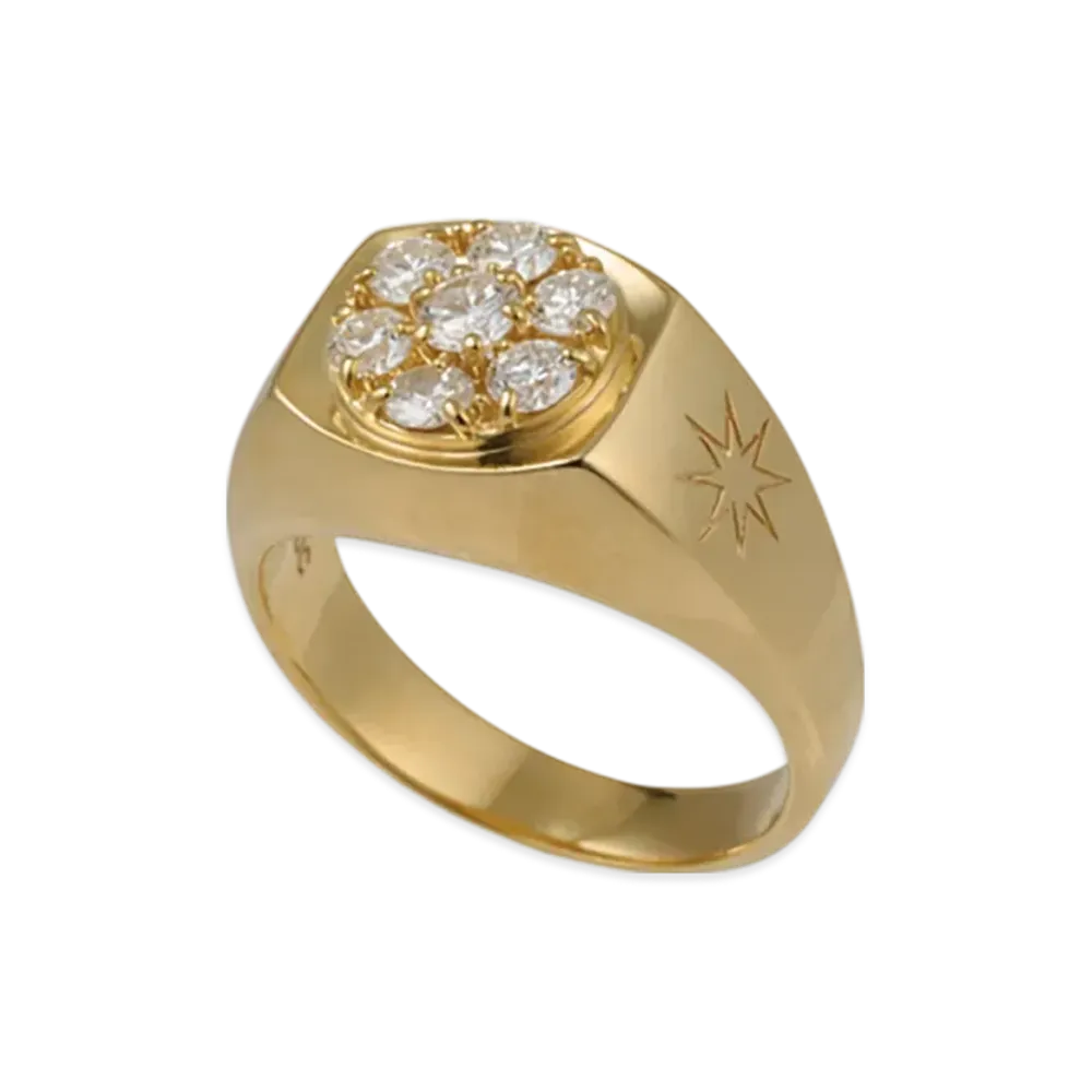 GDC Diamond Memory Ring "Zirconia/Gold"
