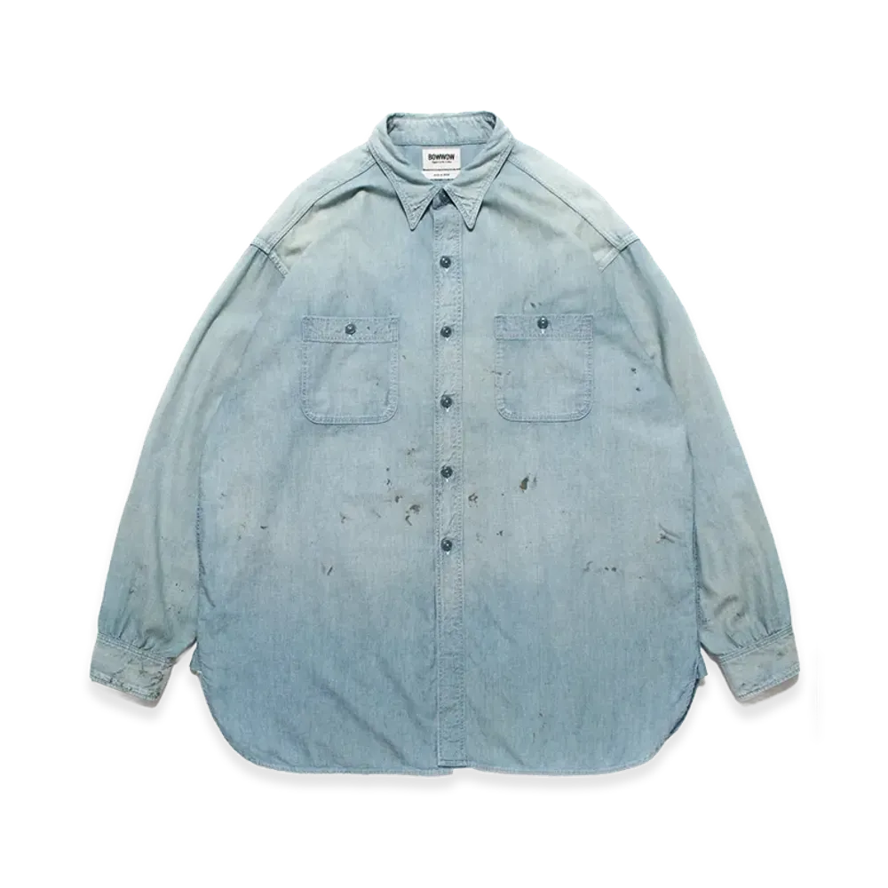 BOW WOW Sketch Zomboo USN Chambray Shirt Aged "Indigo"