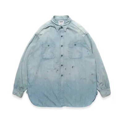 BOW WOW Sketch Zomboo USN Chambray Shirt Aged "Indigo"
