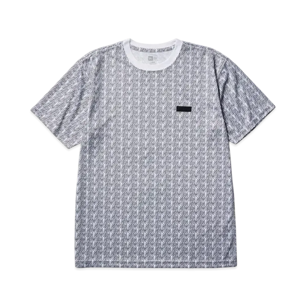 NEW ERA Performance Apparel Short Sleeve Tech T-Shirt Allover Regular Fit "White"