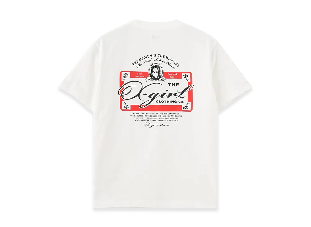 X-Girl Women's Face Red Label S/S Tee "White"