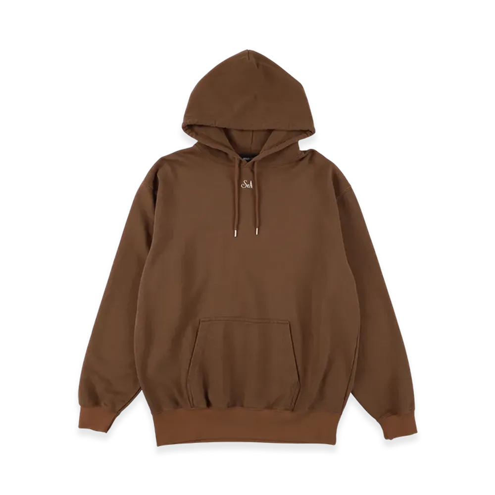 WIND AND SEA Back Print Hooded Sweatshirt "Brown"