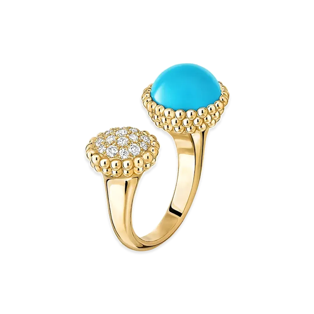 Van Cleef & Arpels Perlee couleurs Entre les Doigts ring "18K Yellow gold/Turquoise/Diamond"