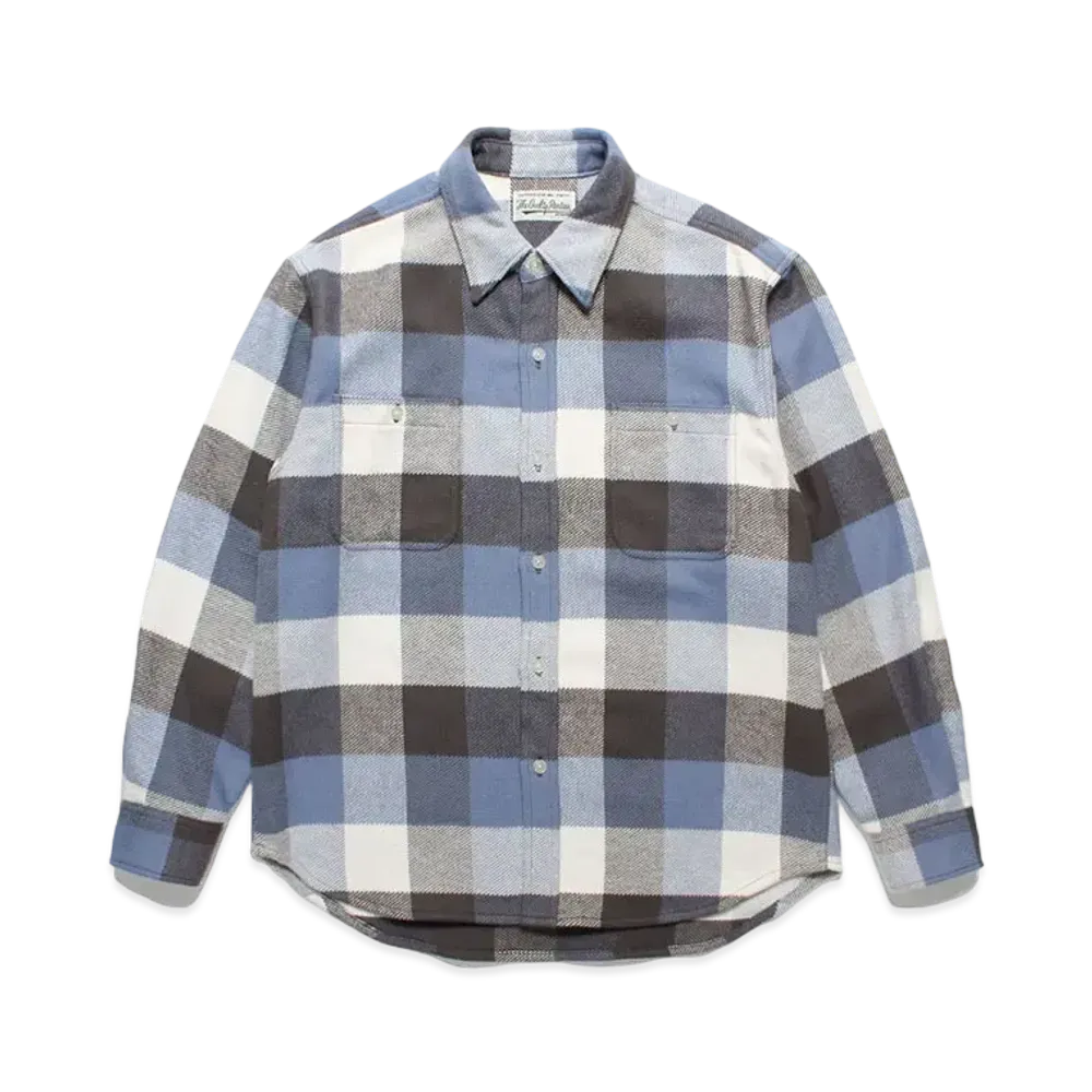 WACKO MARIA Block Check Flannel Shirt "Light Purple"