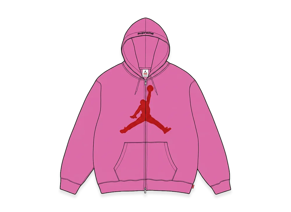 Supreme x Jordan Hooded Sweatshirt "Pink"