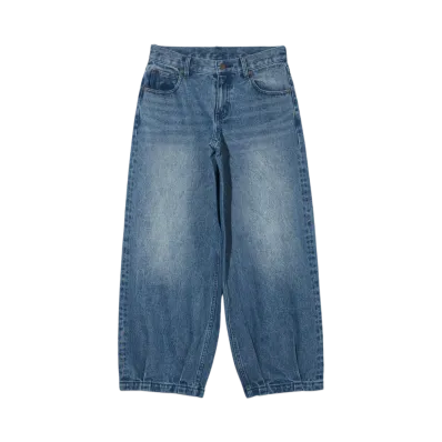 X-Girl Low Rise Hem Tuck Denim Pants "Indigo"