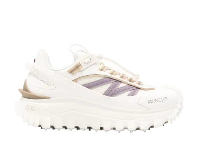 Moncler Women's White Fabric Trailgrip Sneakers "White"