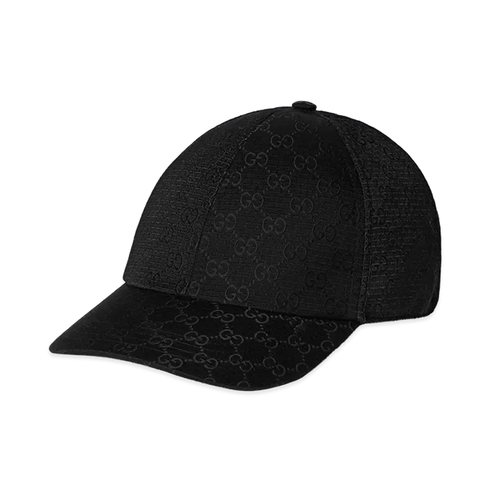 GUCCI GG Polyester Ripstop Baseball Cap "Black"
