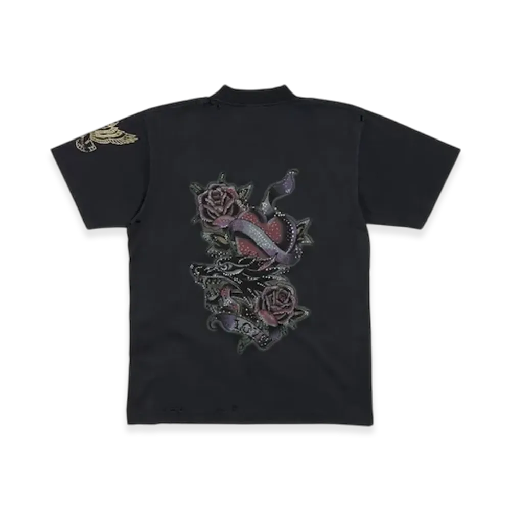 BALENCIAGA Tacky Tattoo T-Shirt Small Fit "Black"