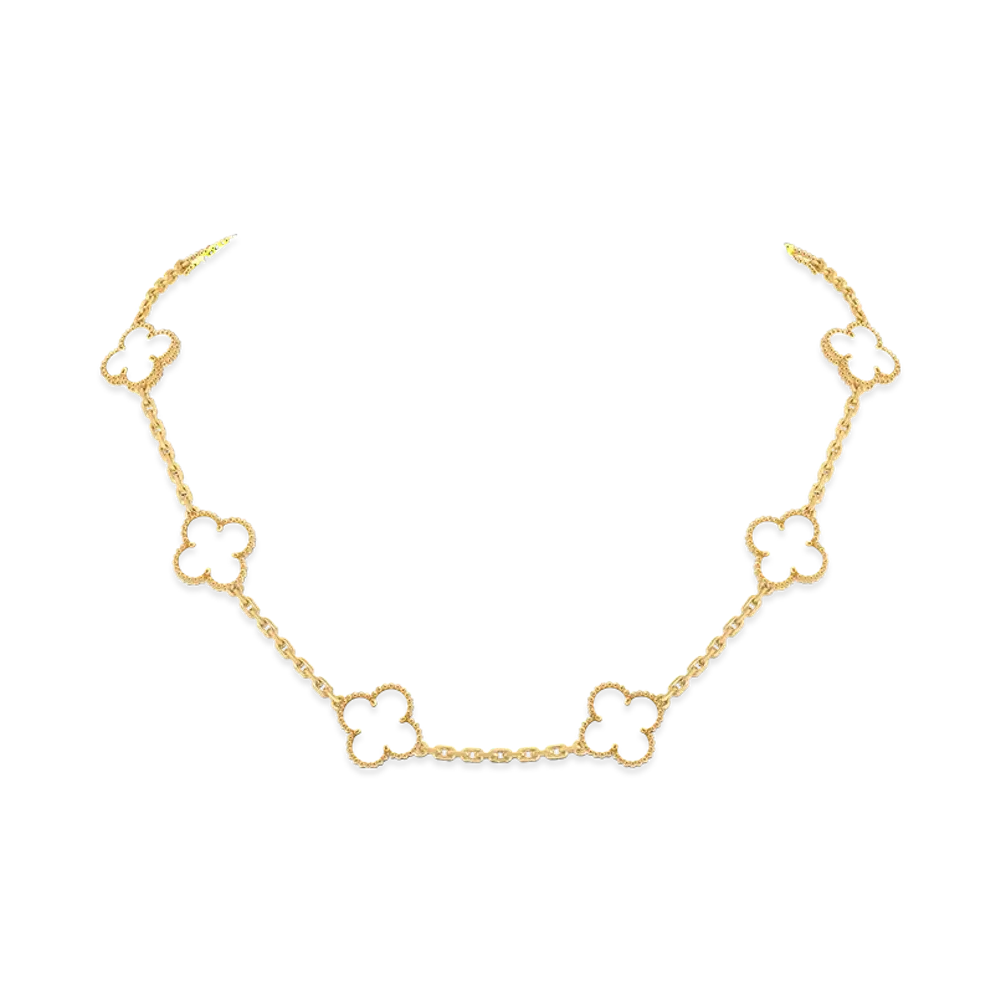 Van Cleef & Arpels Vintage Alhambra necklace 10 motifs "18K Yellow gold/Onyx"