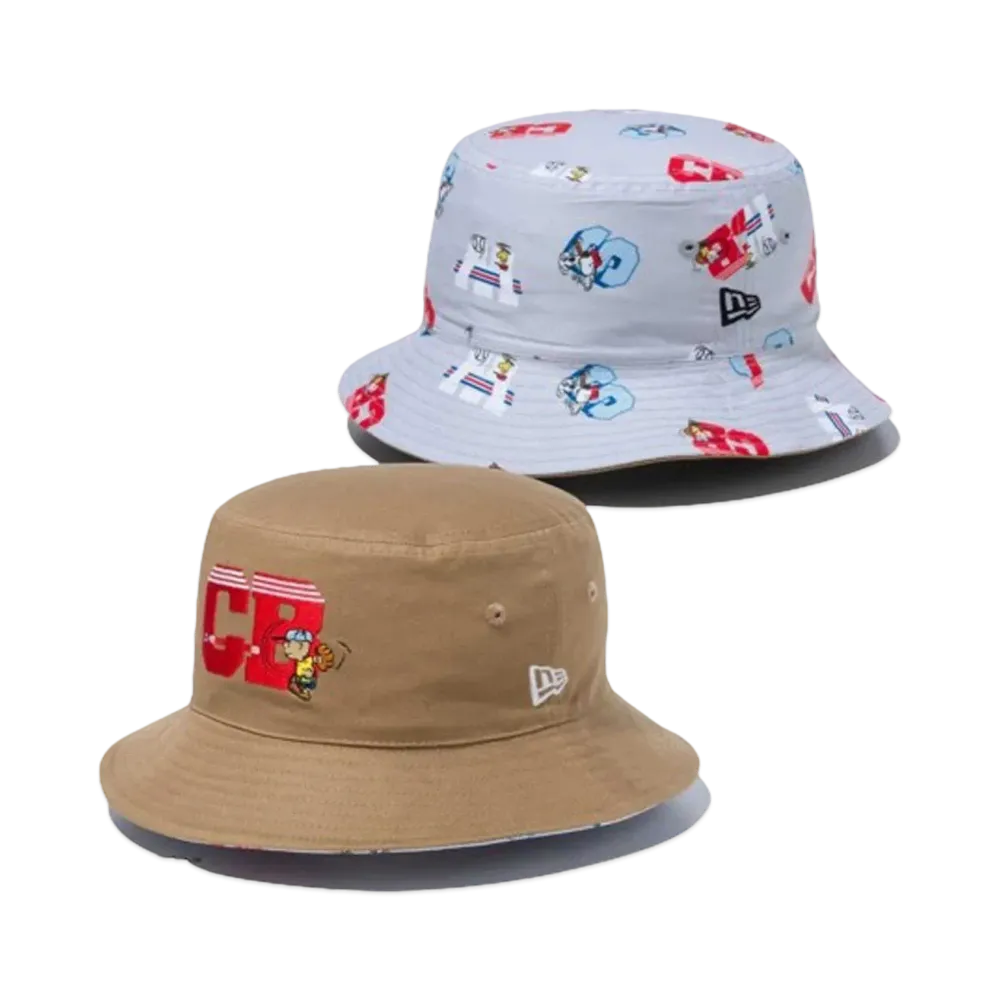 NEW ERA x PEANUTS Bucket 01 Reversible Charlie Brown "Khaki"