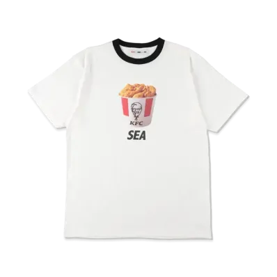 WIND AND SEA x KFC (BARREL) TRIM TEE "White Black"