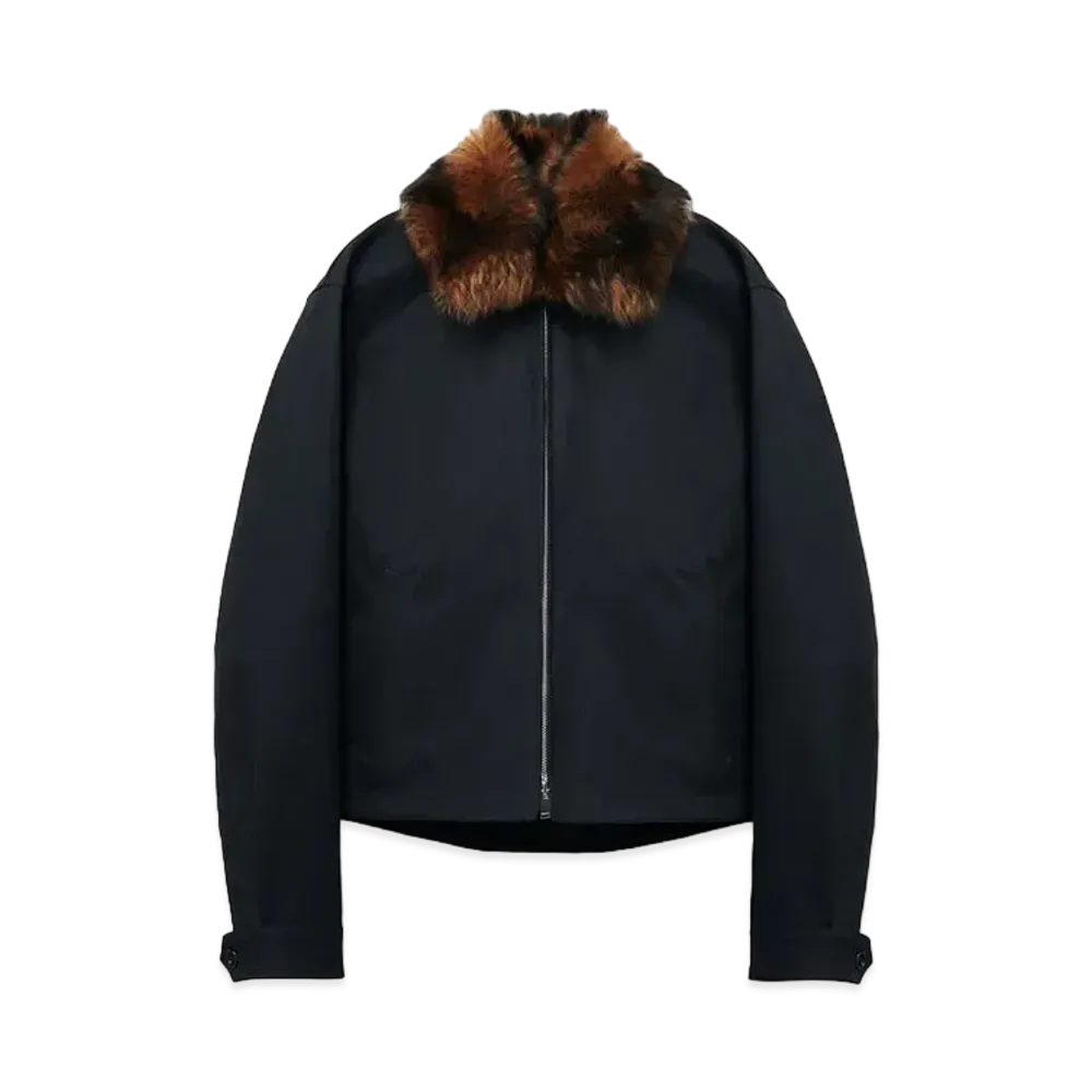 Alexander McQUEEN Shearling Detail Blouson "Black"