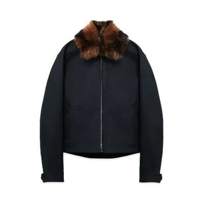 Alexander McQUEEN Shearling Detail Blouson "Black"