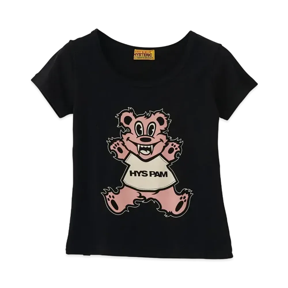 P.A.M. x HYSTERIC GLAMOUR Firebear Mini Tee "Black"