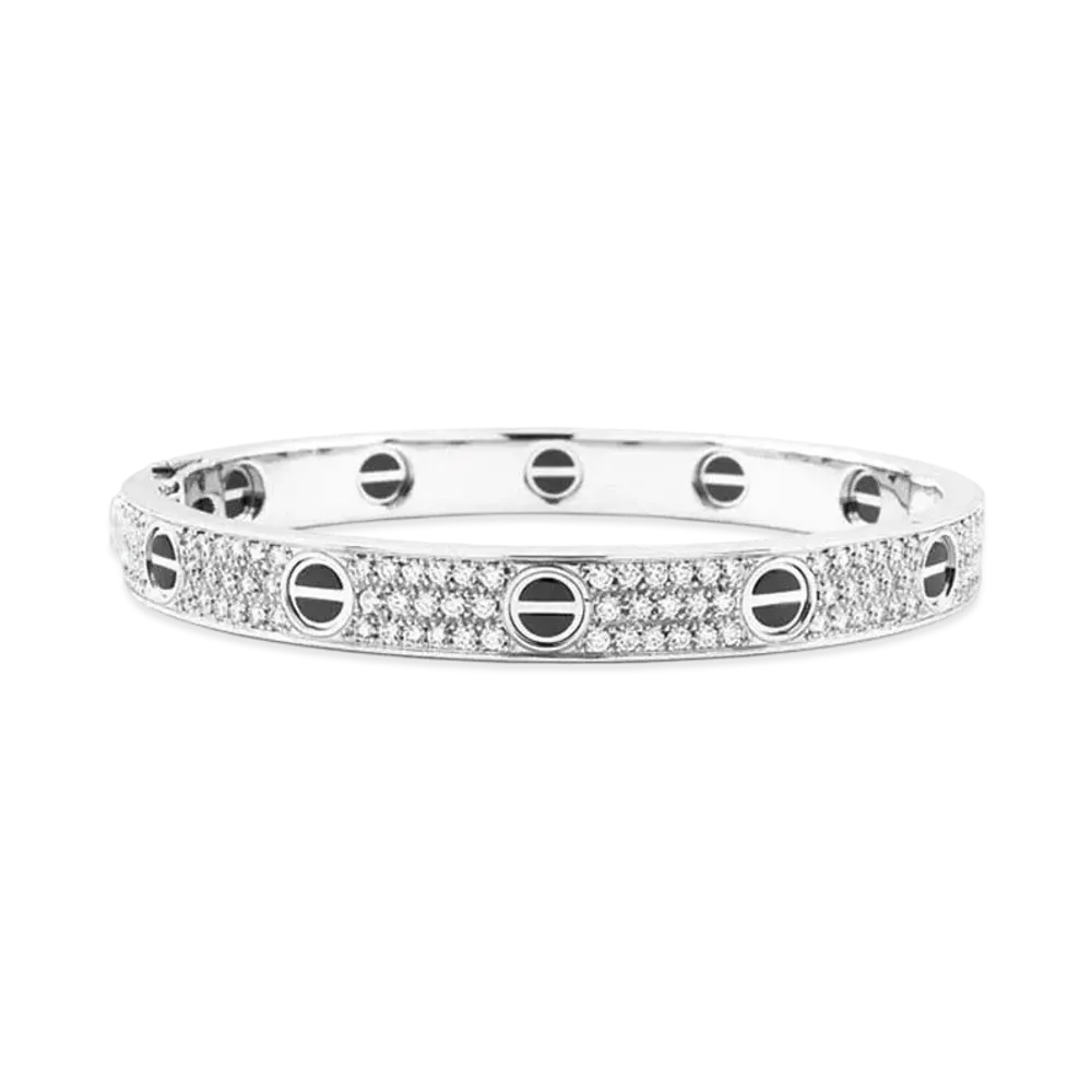 Cartier Love Bracelet, Diamond-Paved, Cerami "White Gold/Ceramic/Diamond"