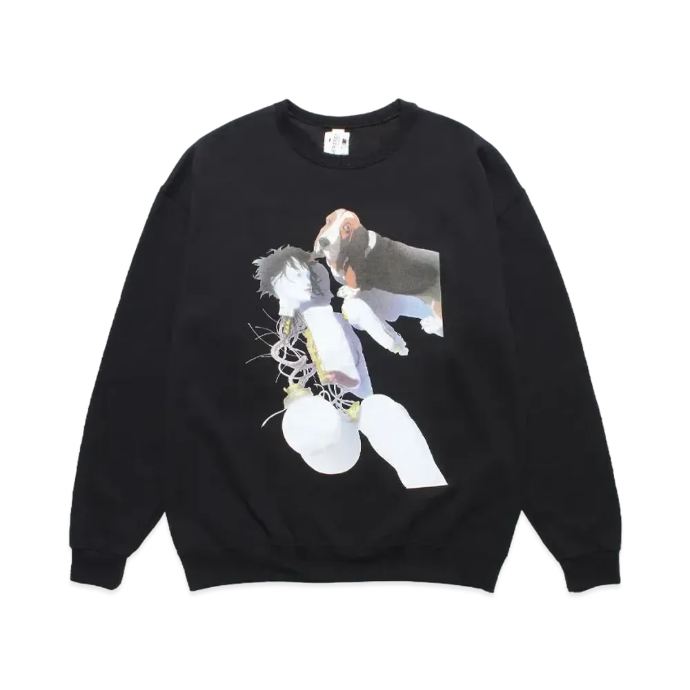 WACKO MARIA x GHOST IN THE SHELL 2 INNOCENCE Sweat Shirt-A "Black"