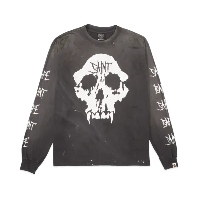 SAINT Mxxxxxx x A BATHING APE Bape LS T-Shirt Skull "Black"
