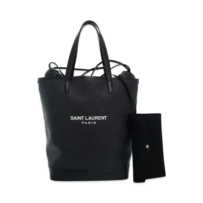 Saint Laurent Teddy rayon Tote Bag "Black"