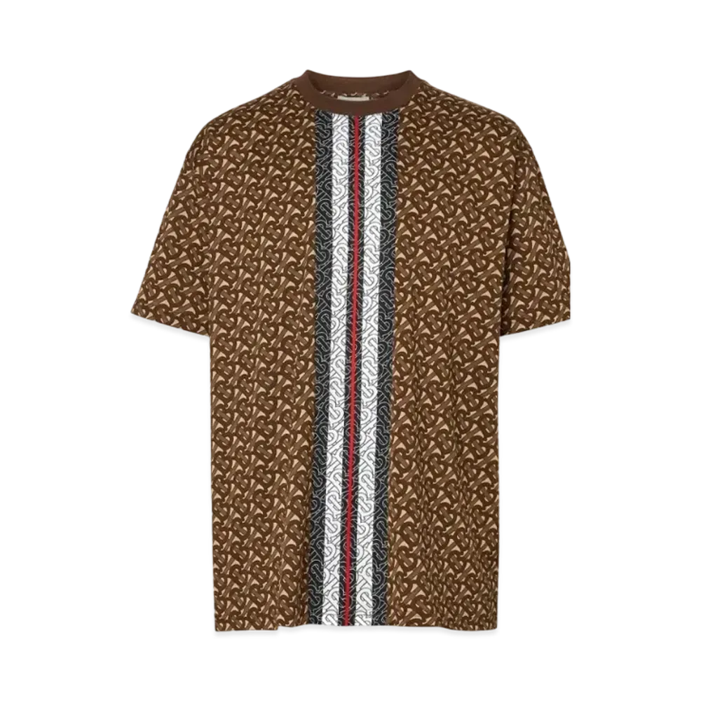 Burberry Men's Munley Monogram Motif T-Shirt "Bridle Brown"