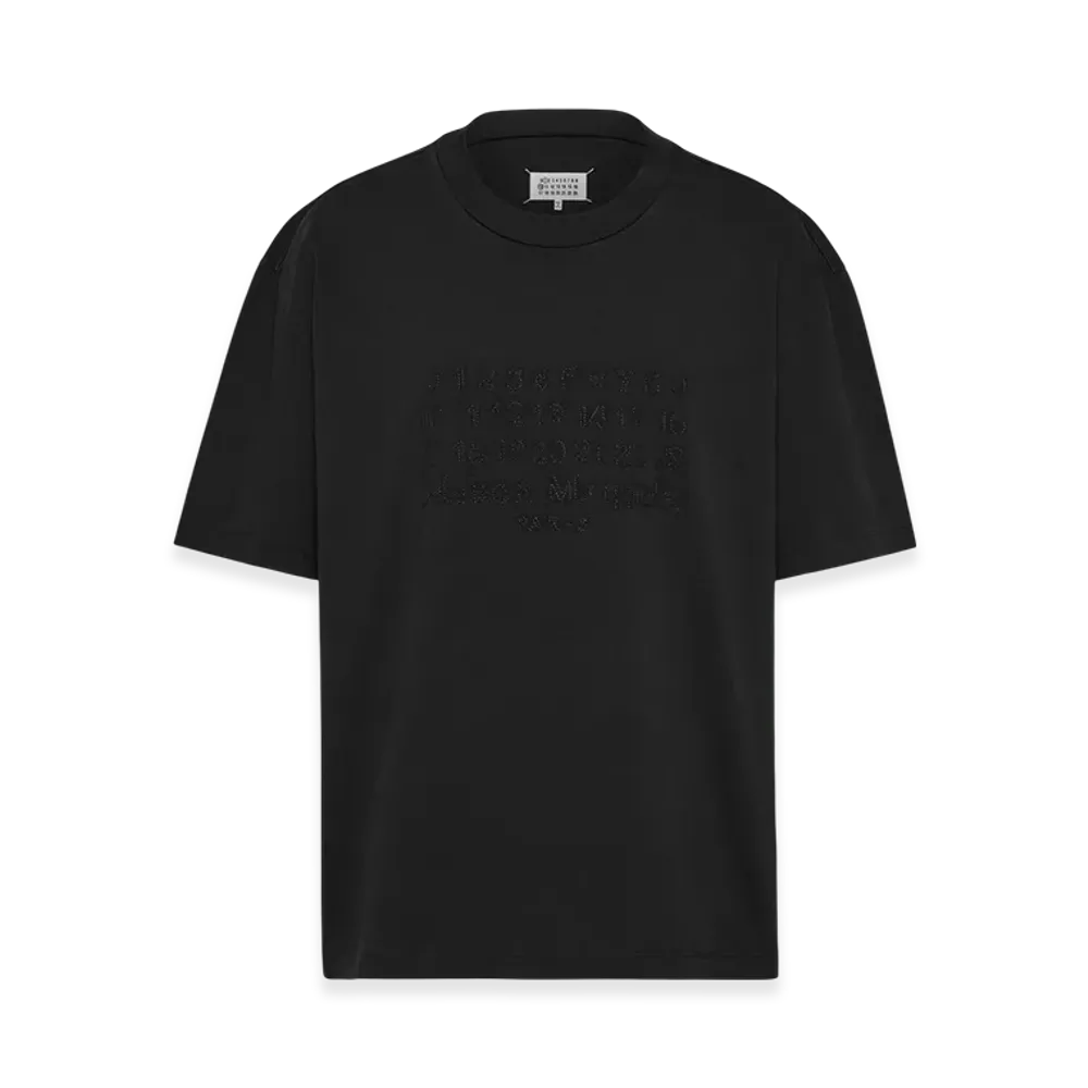 Maison Margiela Men's Embroidered Logo T-Shirt "Black"