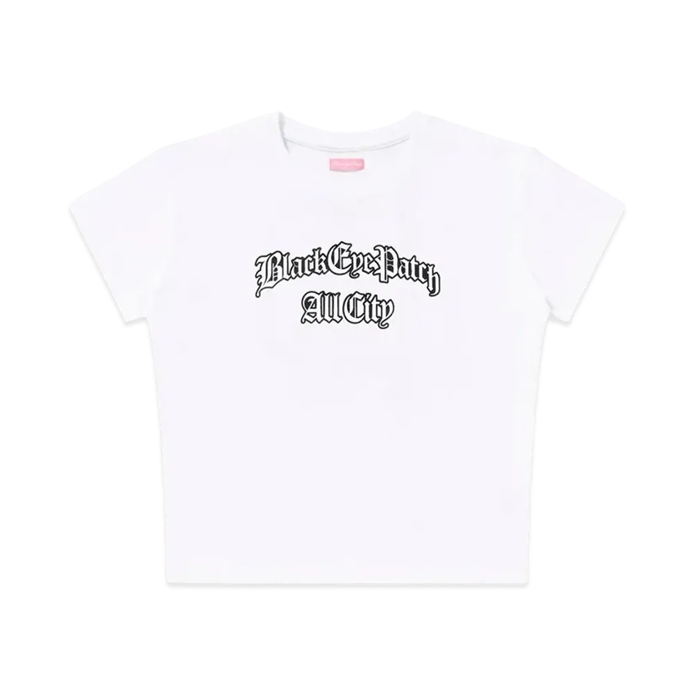BlackEyePatch All City O.E. Sprayed Baby Tee "White"