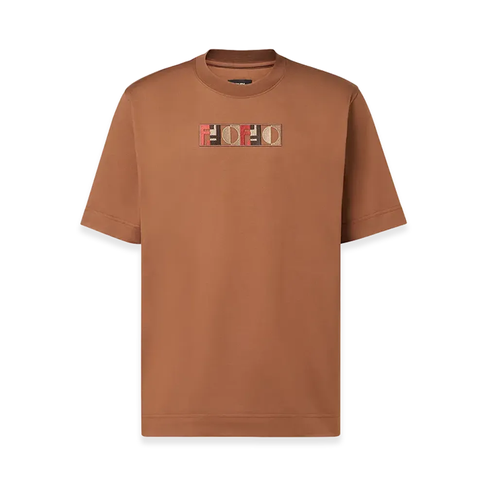 FENDI Cotton T-Shirt "Camel"