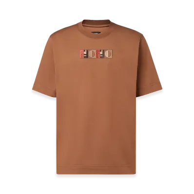 FENDI Cotton T-Shirt "Camel"