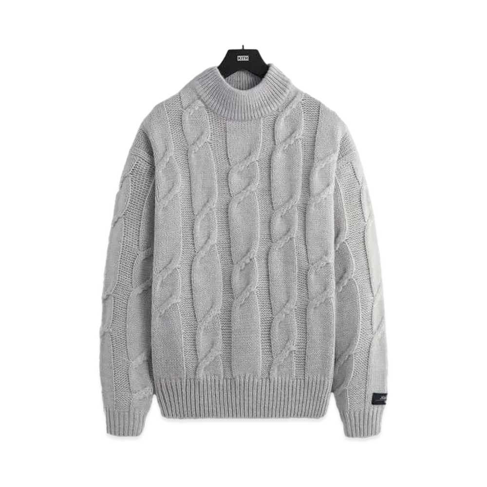 Kith Davidson Mock Neck "Light Heather Grey"