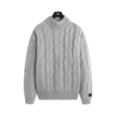 Kith Davidson Mock Neck "Light Heather Grey"