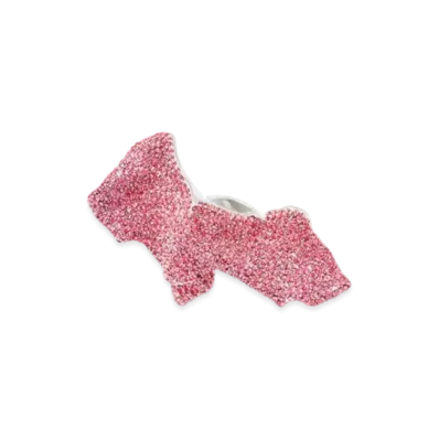 LOEWE x Lynda Benglis Glitter Fragment Large Ring in Sterling Silver and Crystals "Silver/Rose Peach"