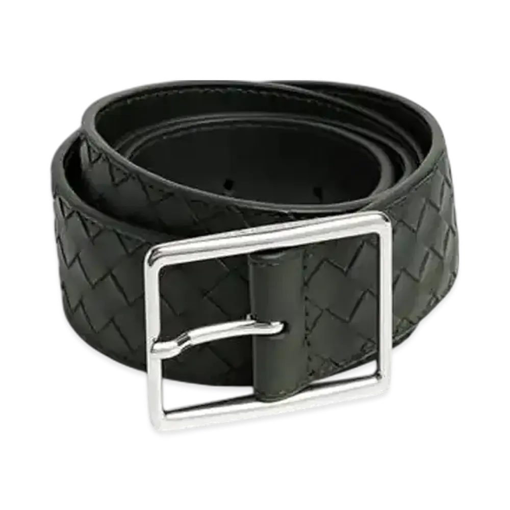 Bottega Veneta Intrecciato Piccolo Belt "Dark Green"