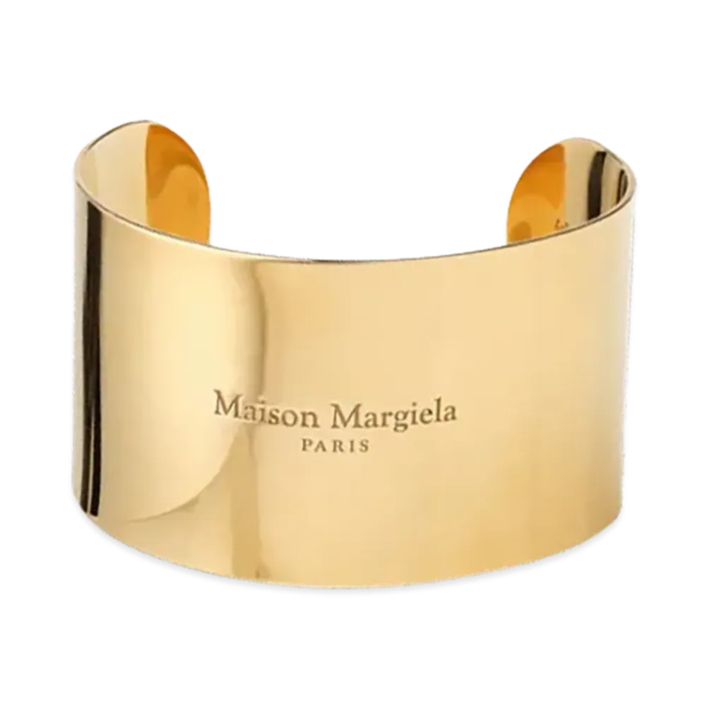 Maison Margiela Logo Wide Cuff Bracelet "Gold"