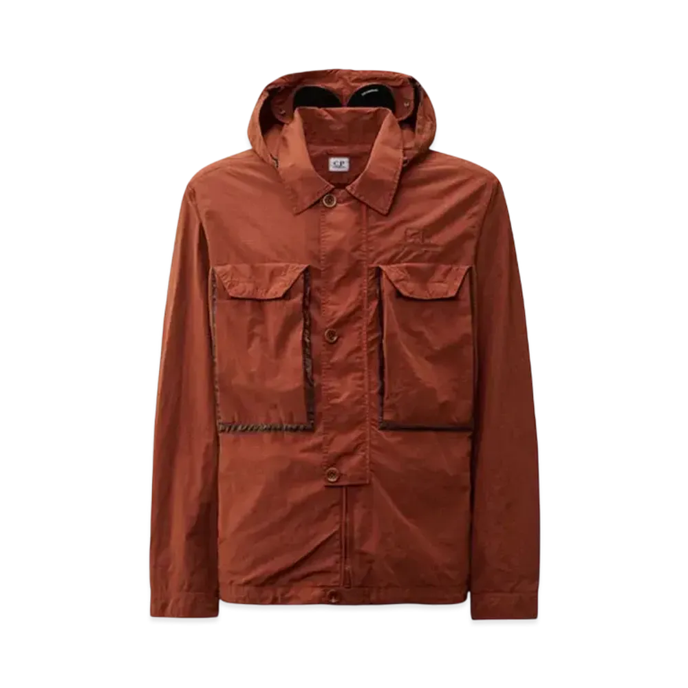 C.P. Company Flatt Nylon Goggle Overshirt "Sable Brown"