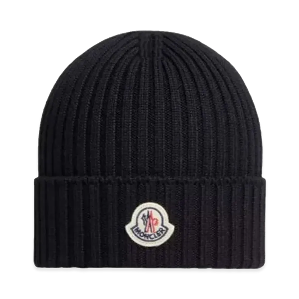 MONCLER Kids Beanie Hats "Black"