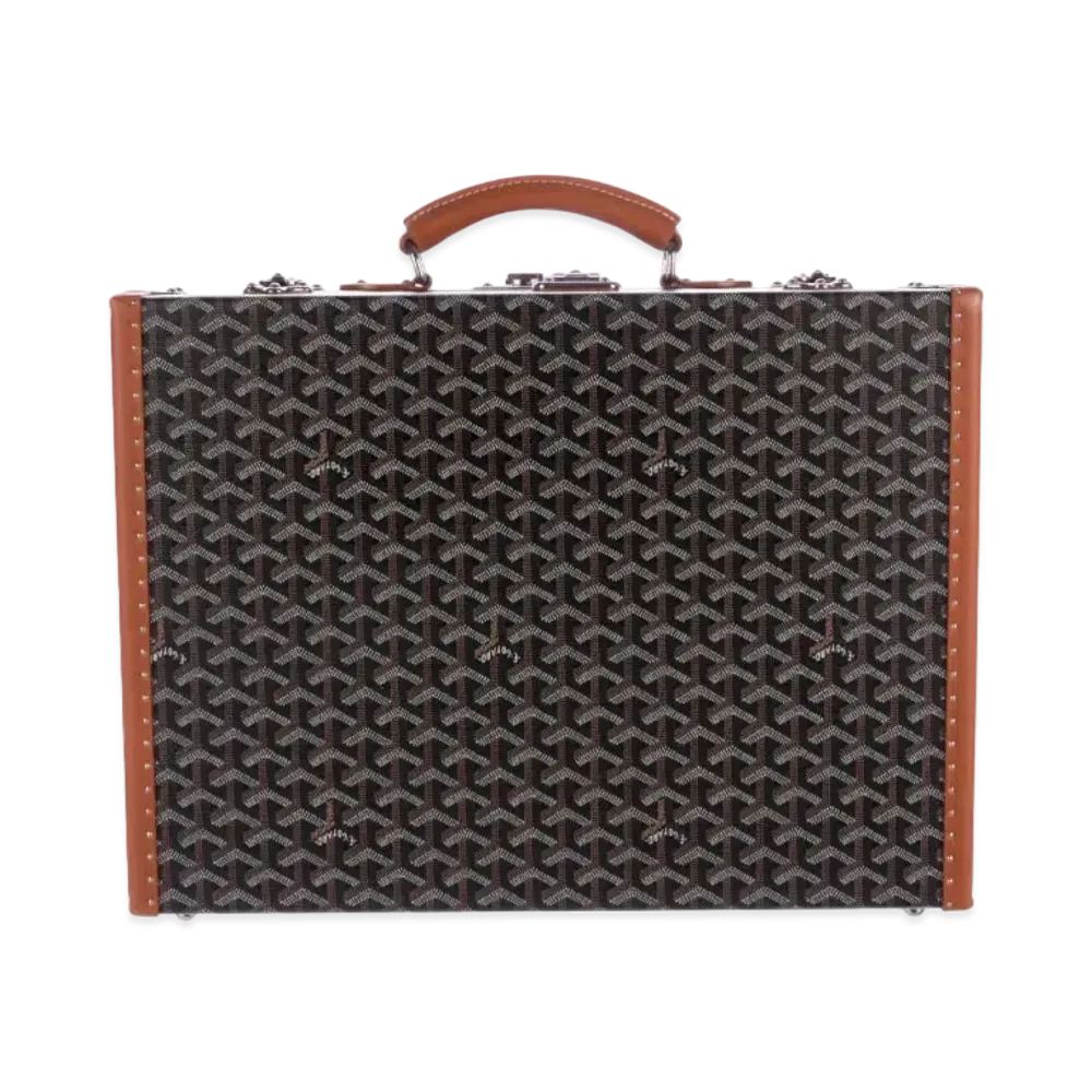 Goyard Manoir MM Document Case "Black/Brown"