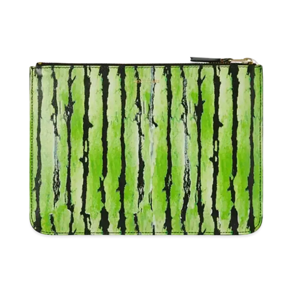 DENIM TEARS x CDG Watermelon Zip Pouch "Green"