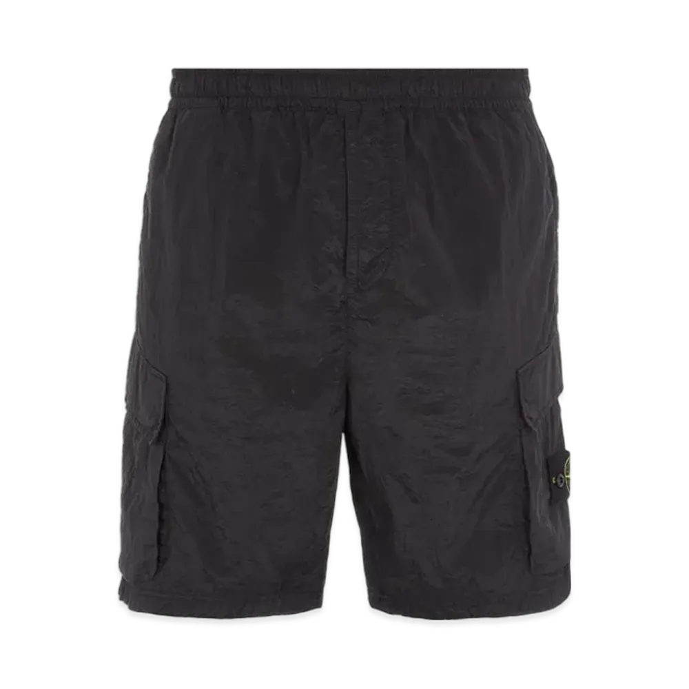 Stone Island L0219 Nylon Metal in Econyl Regenerated Nylon Bermuda Short - 23FW "Black"