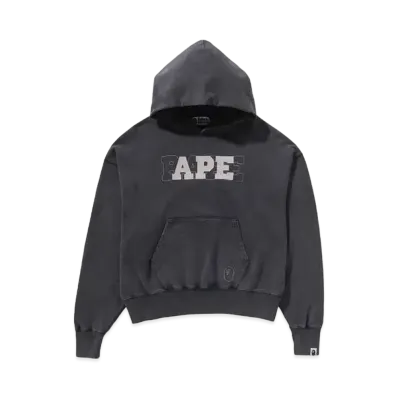 A BATHING APE Pigment Dyed Oversized Pullover Hoodie "Gray"