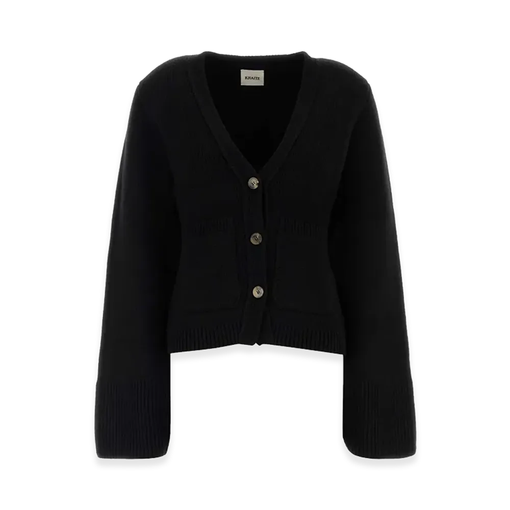 KHAITE Women's Cardigan Scarlet In Cashmere Nero "Black"