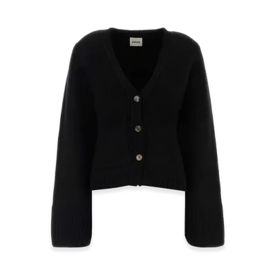 KHAITE Women's Cardigan Scarlet In Cashmere Nero "Black"