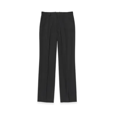 AURALEE Light Wool Max Gabardine Slacks "Top Black"