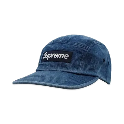 Supreme Washed Chino Twill Camp Cap (24FW) "Denim"