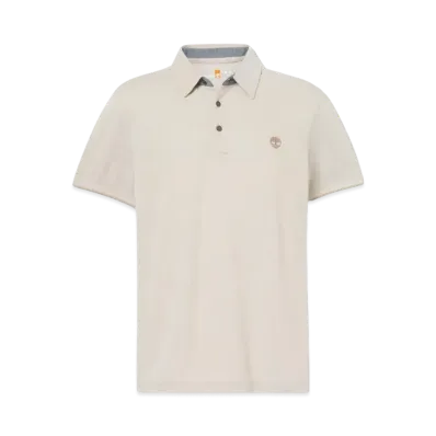 Timberland Men's Short Sleeve Oxford Polo Shirt "Light Brown"
