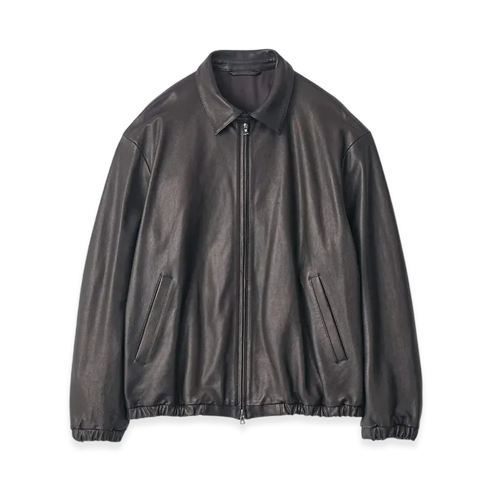 ssstein Lambs Leather Light Zip Jacket "Black"