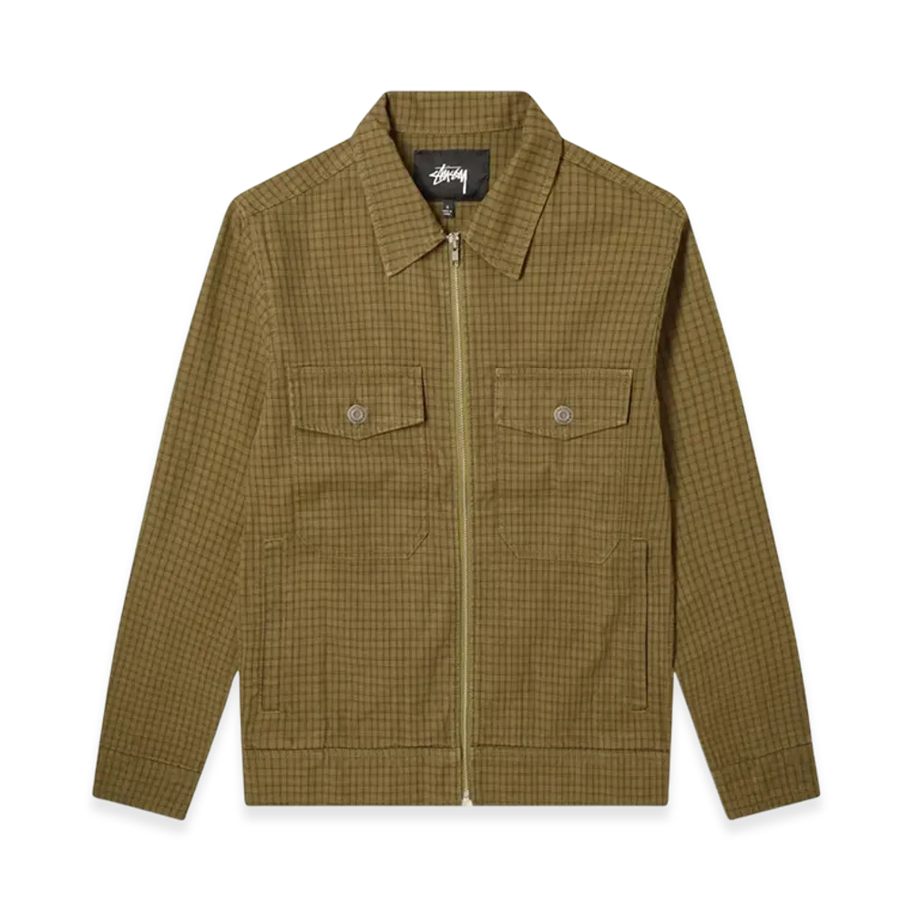 Stussy Check Garage Jacket "Olive"