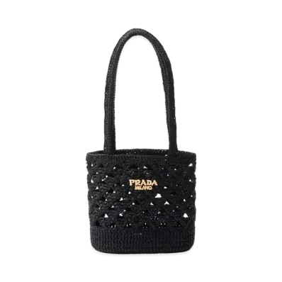 PRADA Crochet Tote Bag "Black"